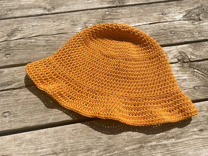Sunshine Bucket Hat Crochet Pattern | 4 SIZES Easy Beginner friendly