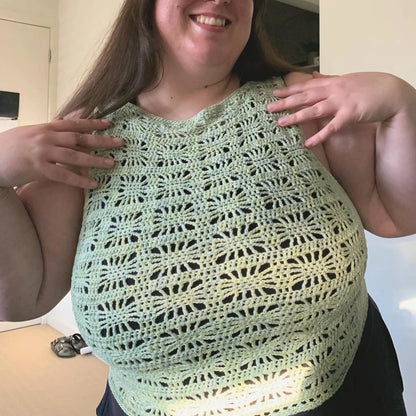 Sunny side up tank Summer Crochet Pattern top easy beginner friendly