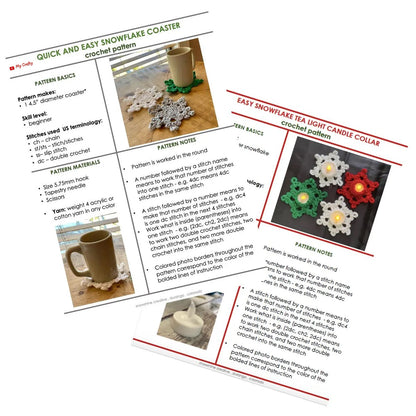 Snowflake LED Tea Light Holders Crochet Pattern - Stitchora