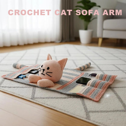 Crochet Cat Sofa Arm Organizer Pattern Couch Caddy PDF - Stitchora