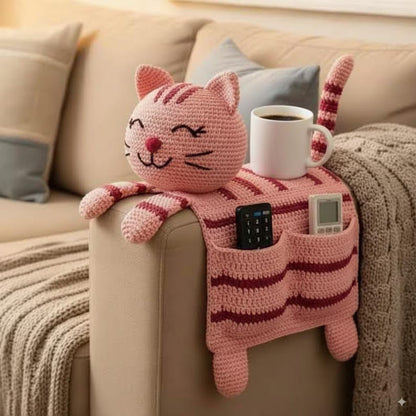 Crochet Cat Sofa Arm Organizer Pattern Couch Caddy PDF - Stitchora