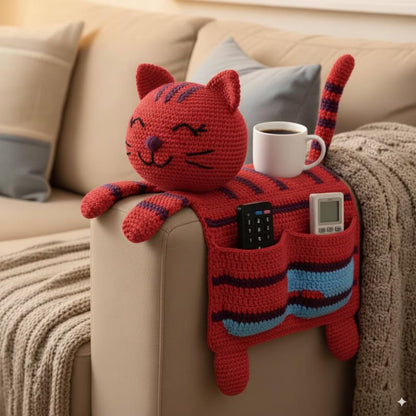 Crochet Cat Sofa Arm Organizer Pattern Couch Caddy PDF - Stitchora