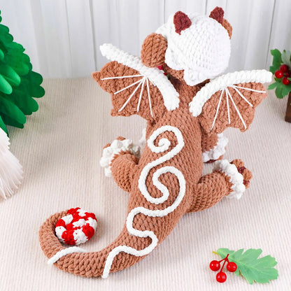 Christmas Amigurumi Gingerbread Dragon Crochet Pattern - Stitchora