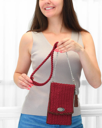 Crochet Pattern Crossbody Phone Purse shopping 1 strap summer Bag