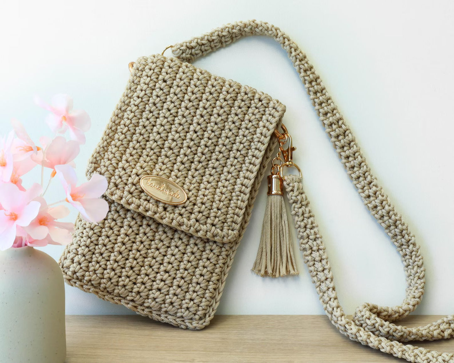Crochet Pattern Crossbody Phone Purse shopping 1 strap summer Bag