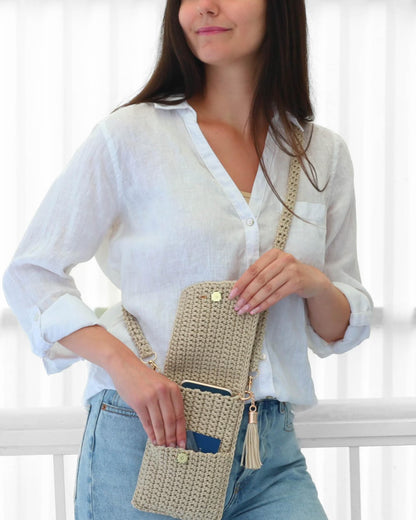Crochet Pattern Crossbody Phone Purse shopping 1 strap summer Bag