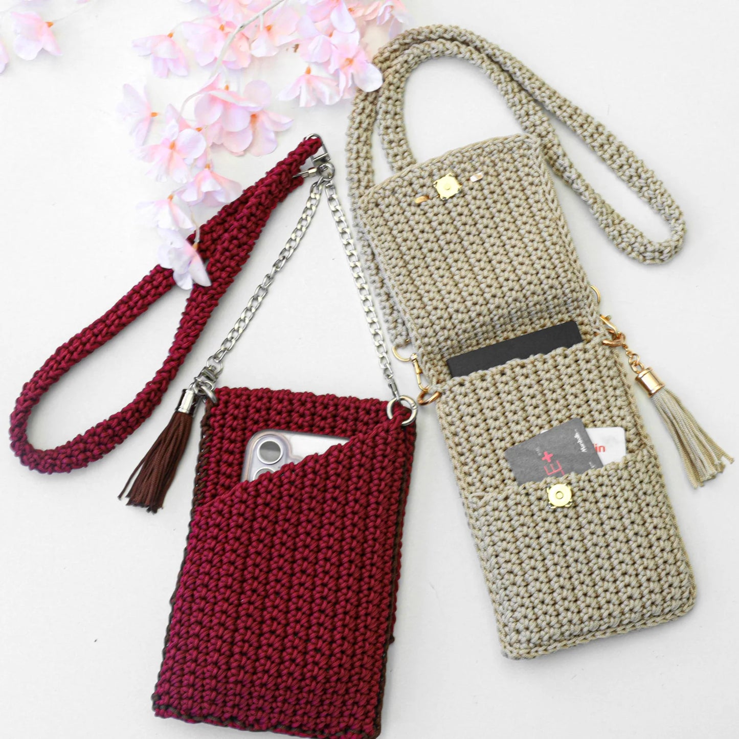 Crochet Pattern Crossbody Phone Purse shopping 1 strap summer Bag
