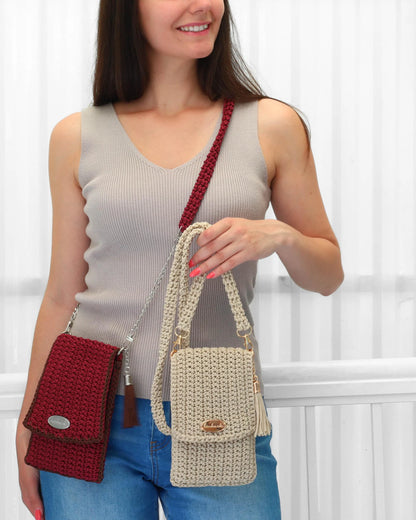 Crochet Pattern Crossbody Phone Purse shopping 1 strap summer Bag