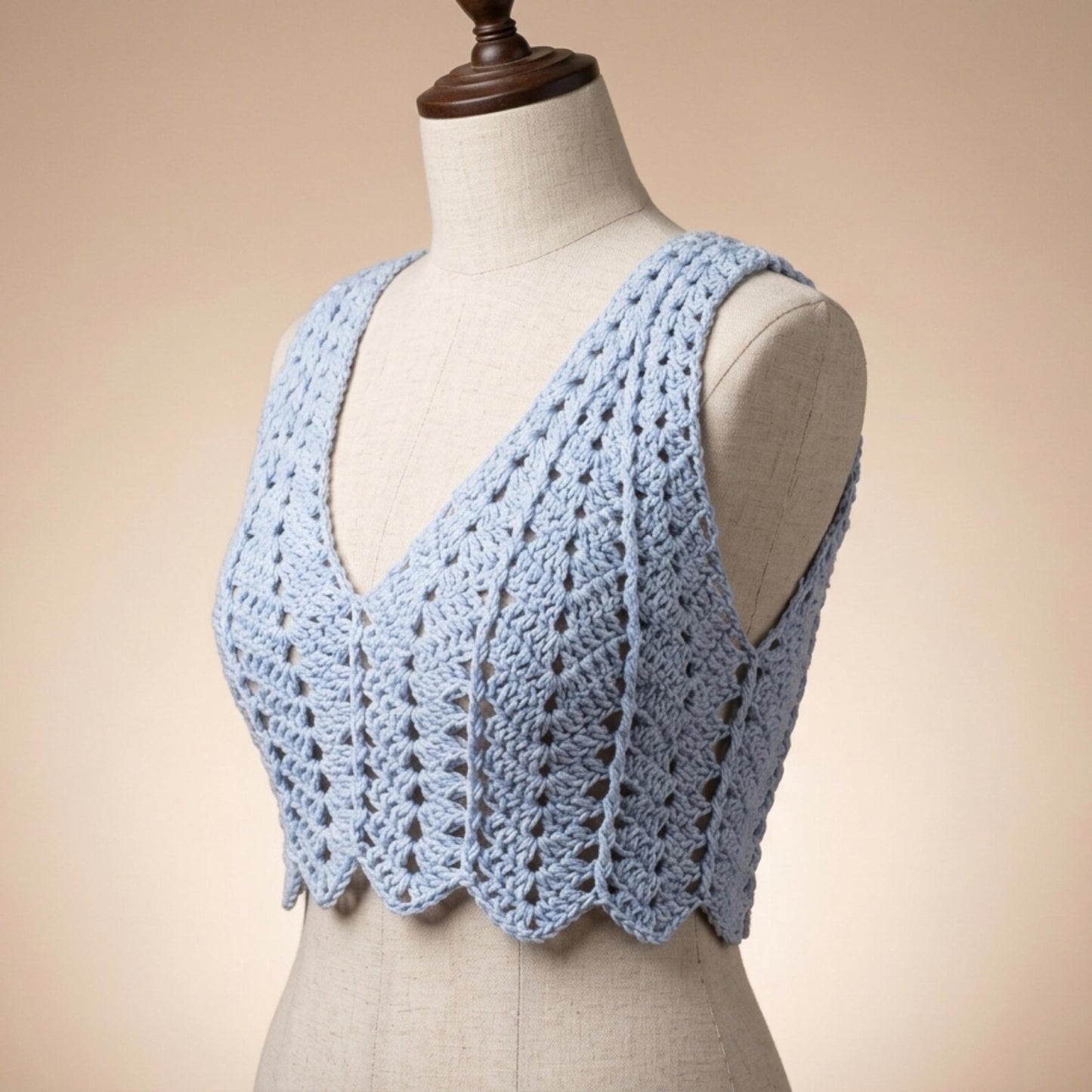 Crochet Pattern Summer Customizable Any Size XS to Plus V-Stitch Easy Beginner