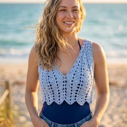 Crochet Pattern Summer Customizable Any Size XS to Plus V-Stitch Easy Beginner