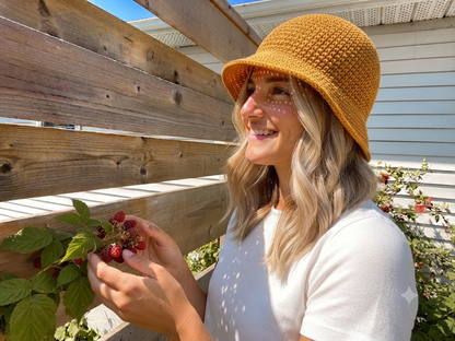 Sunshine Bucket Hat Crochet Pattern | 4 SIZES Easy Beginner friendly