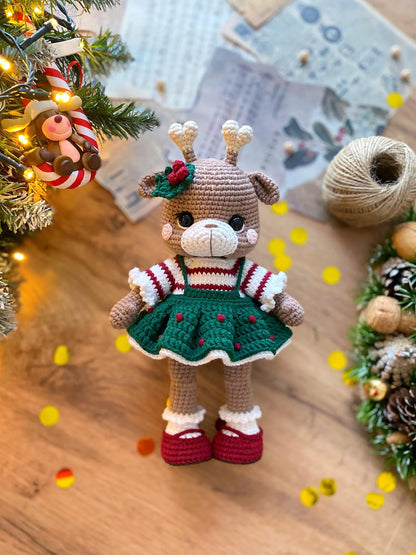 Deer Crochet Pattern amigurumi Deer Christmas Toy - Stitchora