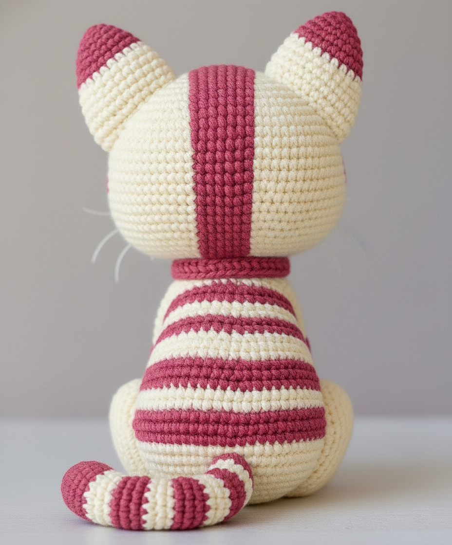 Amigurumi Pink Cat Crochet Pattern Kitten Plush - Stitchora