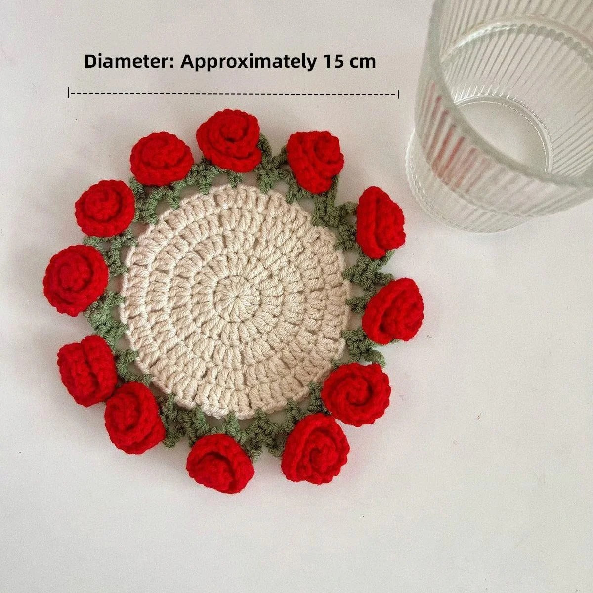 Rose Coaster & Flower Basket Crochet Pattern 5 languages - Stitchora