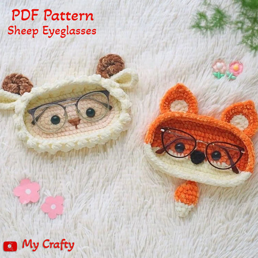 Sheep Eyeglasses Holder Crochet Pattern - Stitchora