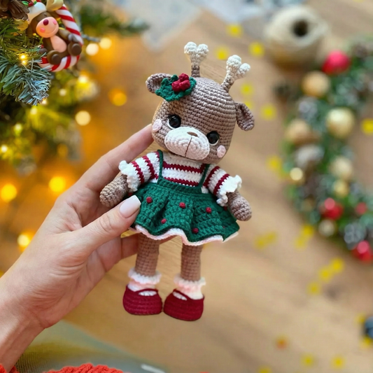 Deer Crochet Pattern amigurumi Deer Christmas Toy - Stitchora